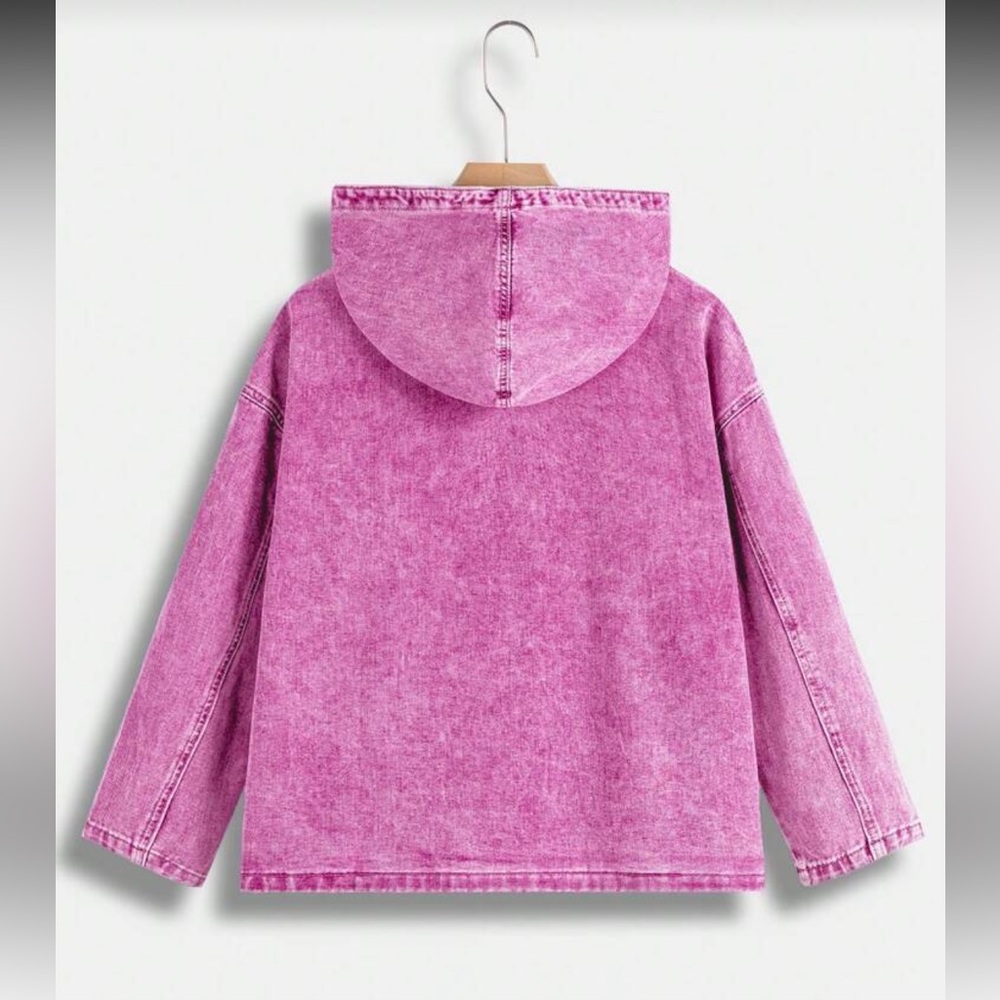 SHEIN Vintage Pink Quarter-Zip Hoodie - Picture 2 of 8